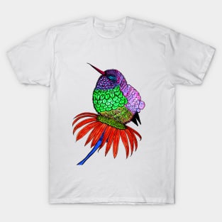 Vibrant Fluffy Baby Hummingbird T-Shirt